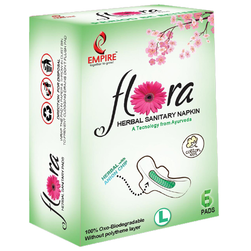 FLORA SANITORAY NAPKIN - 6PADS - L SIZE
